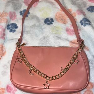 light pink hand bag